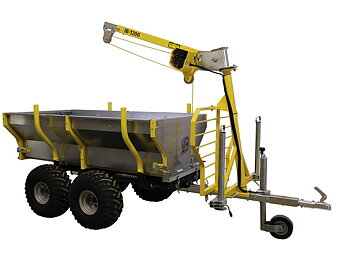 Timmervagn IB Timmer PRO 1200 Kran + Flak + Vinsch