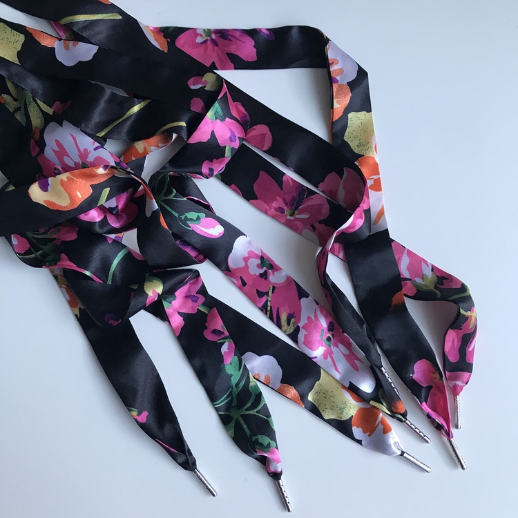 Flower Black Scarf - 3