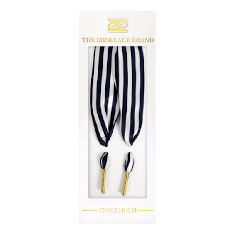 Navy Striped Scarf