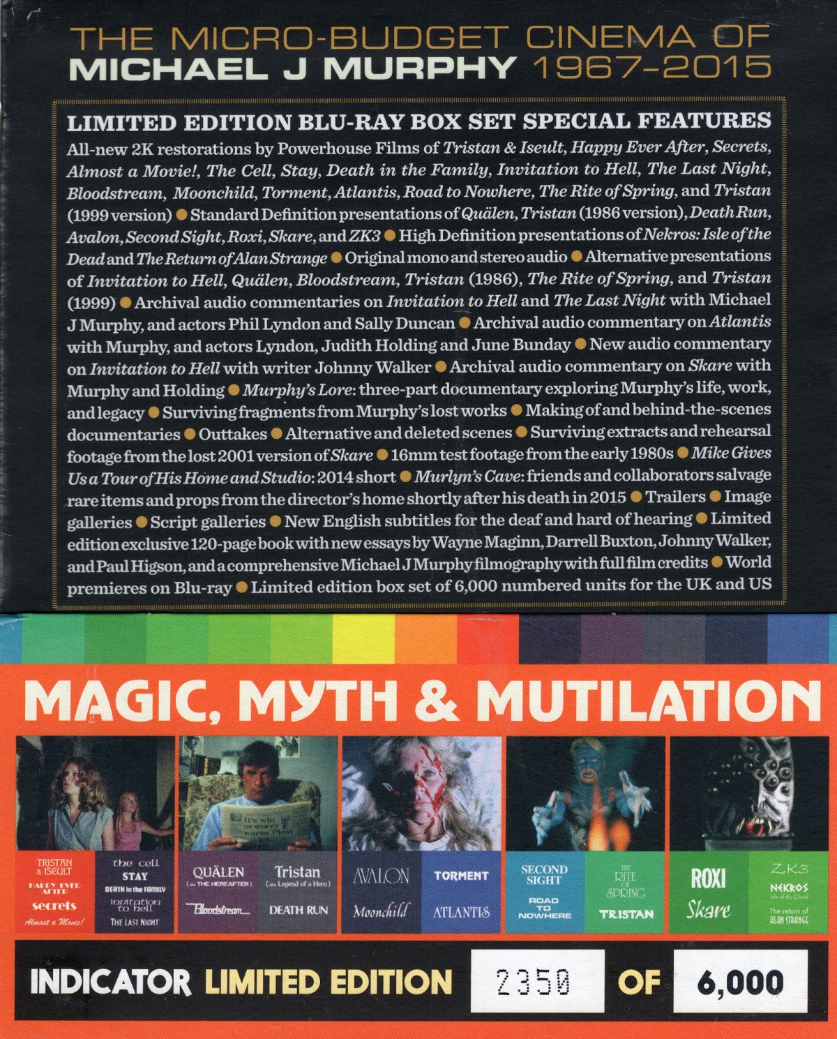 Magic, Myth & Mutilation: The Micro-Budget Cinema of Michael J Murphy, 1967–2015 (Limited Edition) (ej svensk text) (Blu-ray) - 2