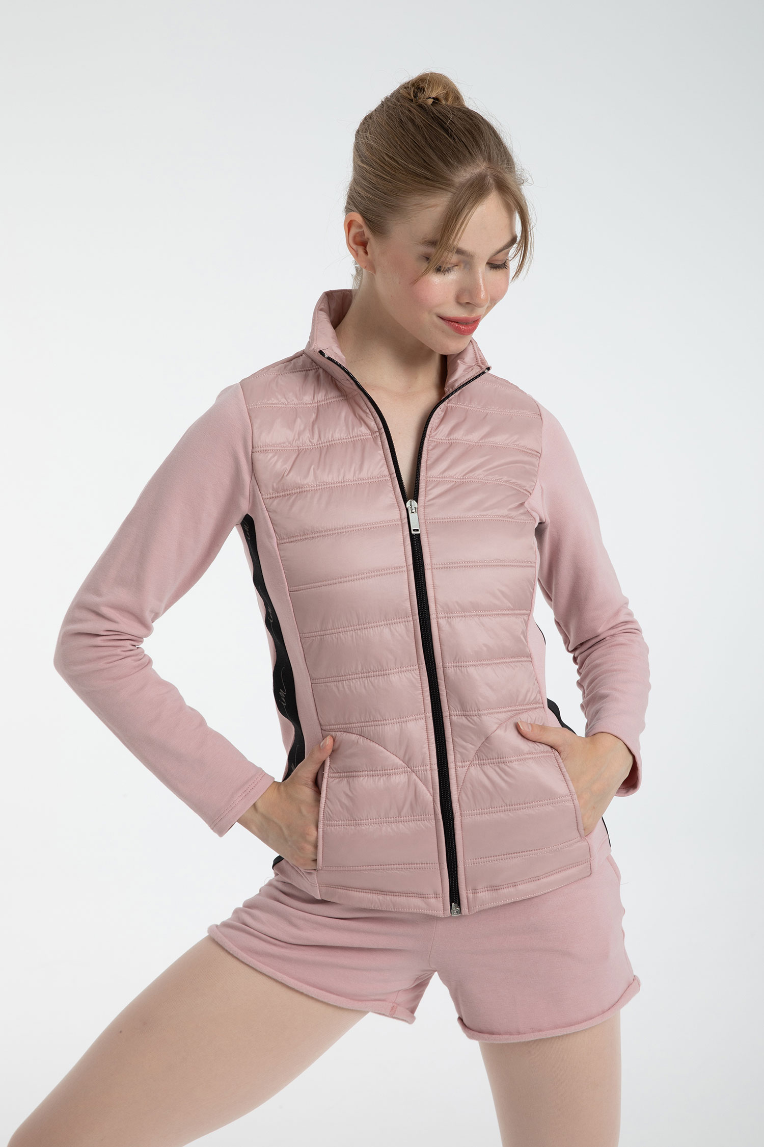 Rosa vadderad jacka - 2