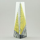 Lars Thorén (Triangla 1954) Geometric Vase with Stylistic Plant Decor 26 cm