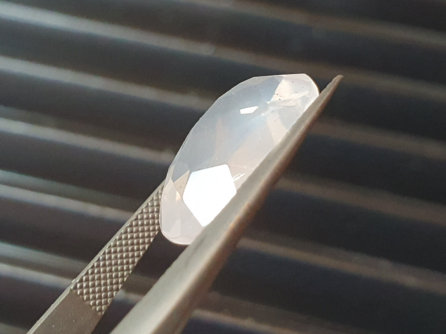 Rosenkvarts, fasettslipad sten oval 10x14mm ( x6mm ) - 2