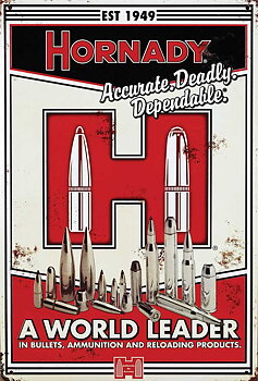 Hornady Vintage Tin Sign