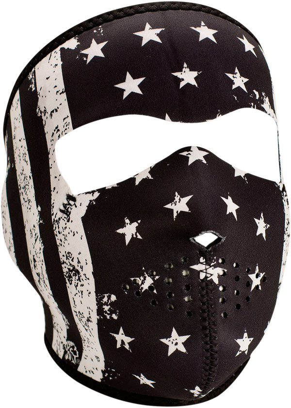 Zan Headgear helmask Black & White Vintage Flag