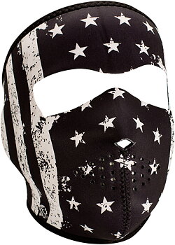 Zan Headgear helmask Black & White Vintage Flag