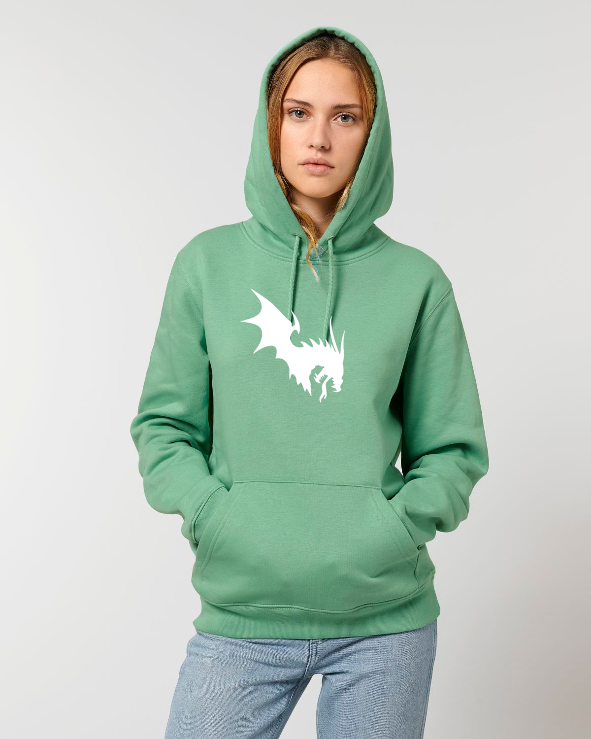 NärCon White Dragon Hoodie Mint  - 2
