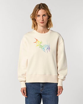NärCon Rainbow Dragon Boxy Sweater Natural Raw