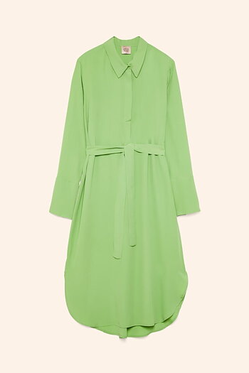 Meme Road - Midi Chemise Dress In Crepe De Chine