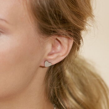 PURE HEART STUDS - STEEL - EDBLAD