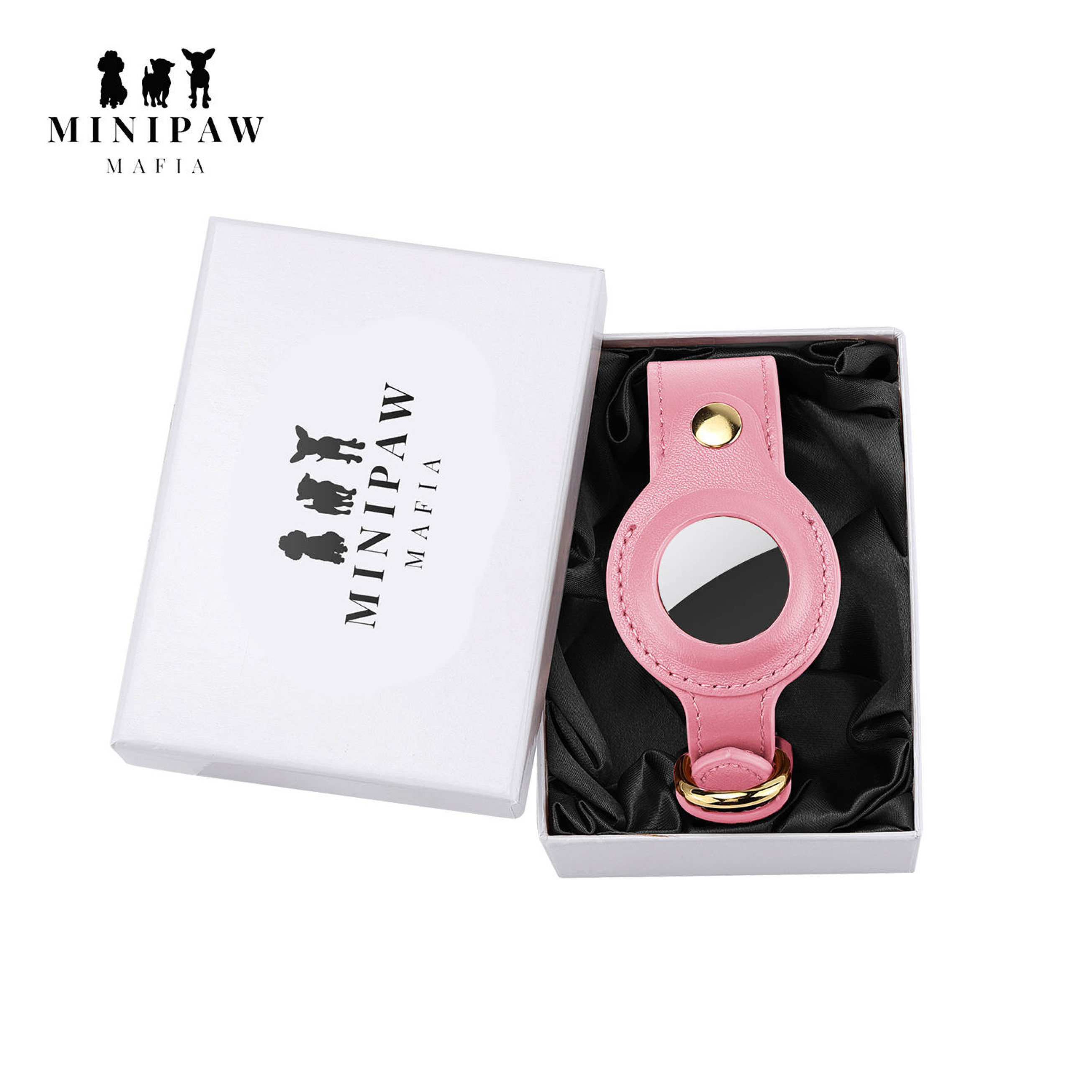 Minipaw Mafia Airtag Hundhalsband Sverige - Rosa - 2