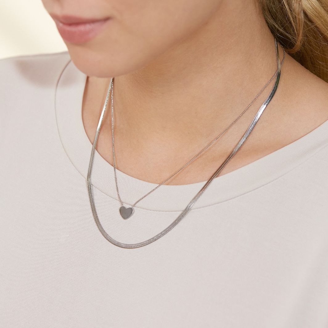 PURE HEART NECKLACE  - STEEL - EDBLAD - 2