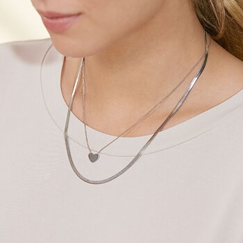 PURE HEART NECKLACE  - STEEL - EDBLAD