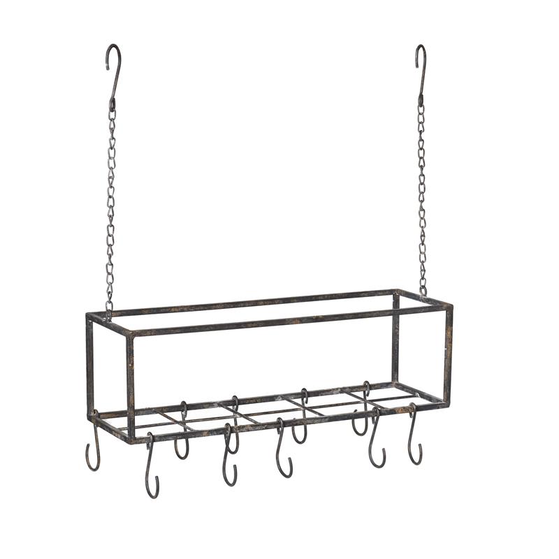 Hanging shelf with hooks 50x22x24x58 cm - 2