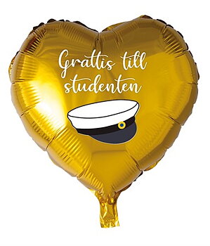 FOIL BALLON BIG HEART STUDENTMÖSSA