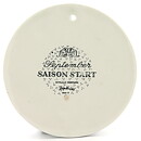 Björn Wiinblad (1970s) Round September Wall Plaque with Graphic People Decor 15 cm