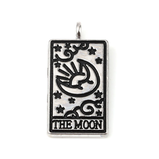 Charm  Tarot The Moon, Silver