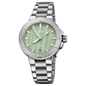 01 733 7770 4157-07 8 18 05P Oris Aquis Date 36,5 grön