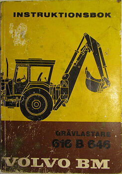 1982- Volvo BM Grävlastare 616 B 646 Instruktionsbok 82.03
