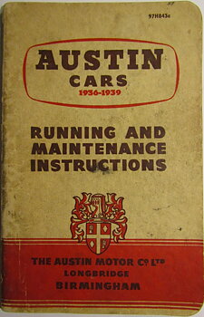 1936-1939 Austin Cars Handbook
