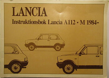 1984- Lancia A112 Instruktionsbok