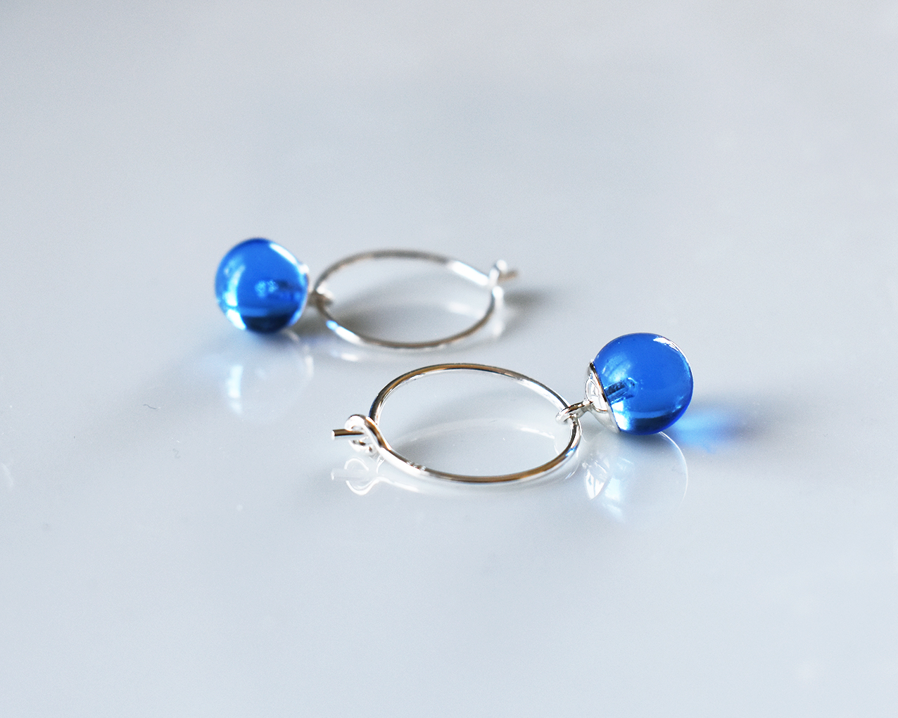 SVALÖ SKY- light blue earrings 15 mm - 3