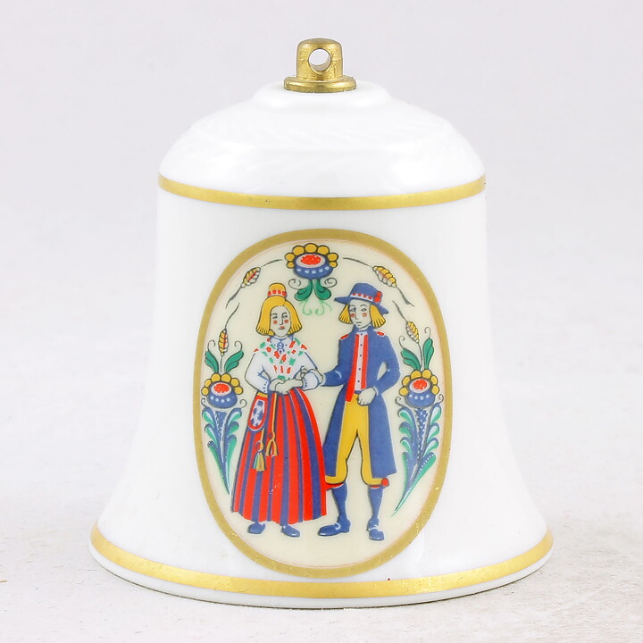 Jackie Lynd (Gammeldags Jul 1981) Christmas Bell #10 with Traditional Motif 6 cm