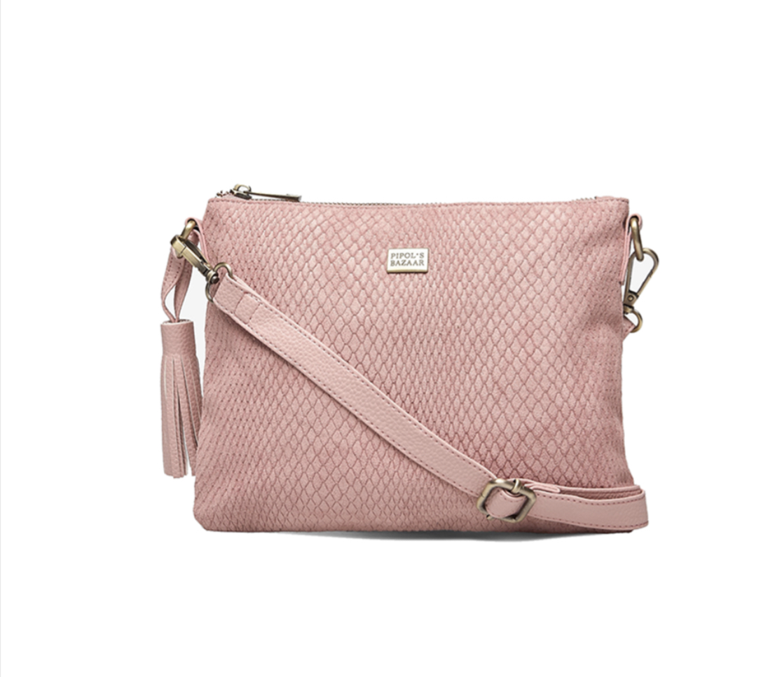 FLAT CROSS BAG IMPRESS  DUSTY PINK