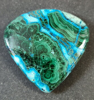 Krysokolla och Malakit Cabochon - Oval