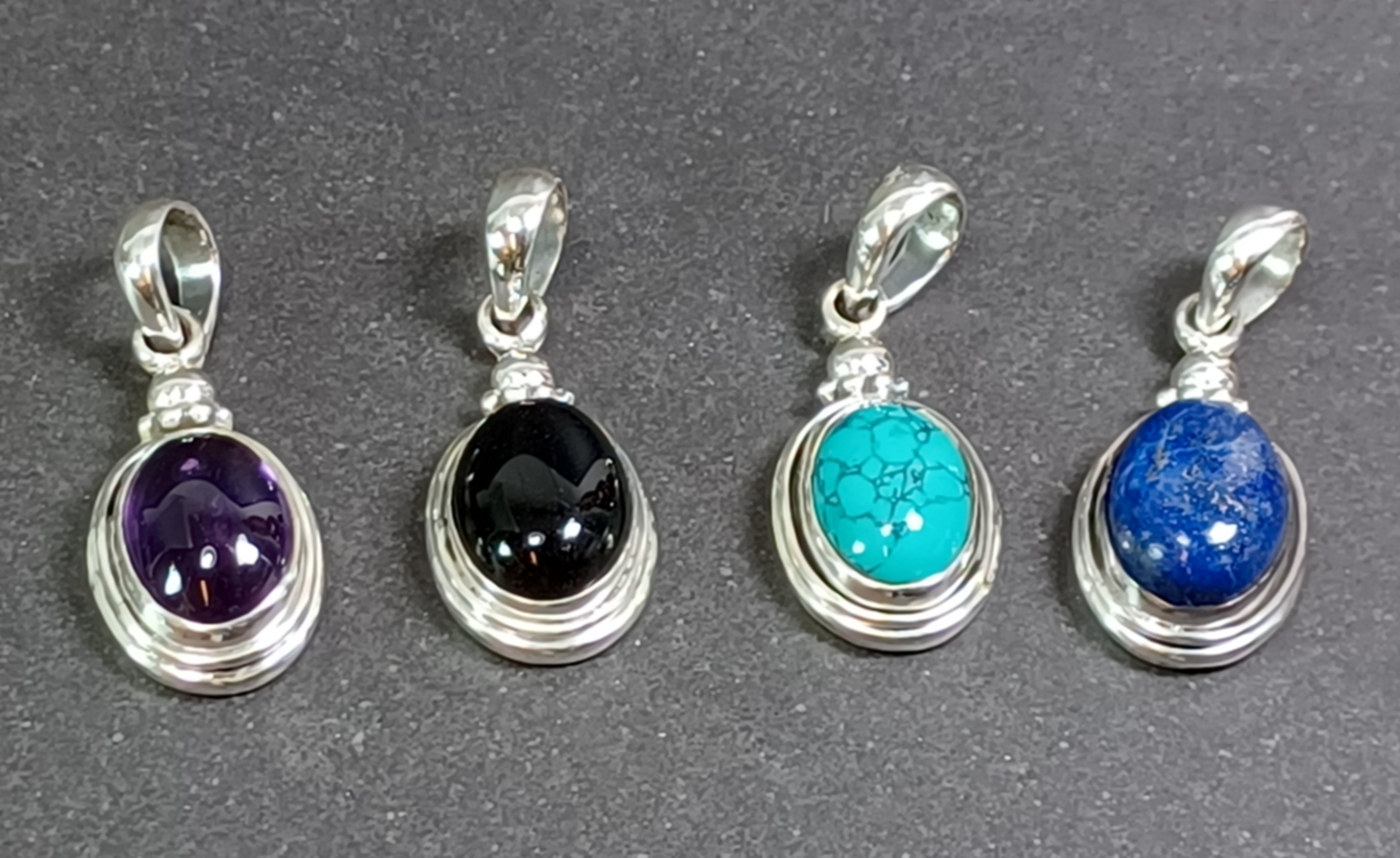 Cabochon Hänge i Äkta Silver