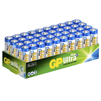 GP Ultra Plus Alkaline AA-batteri LR6 40-pack