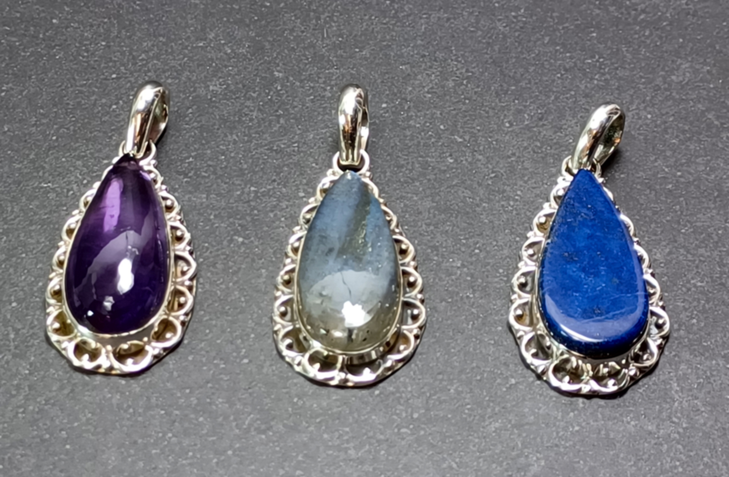 Cabochon Hänge i Äkta Silver