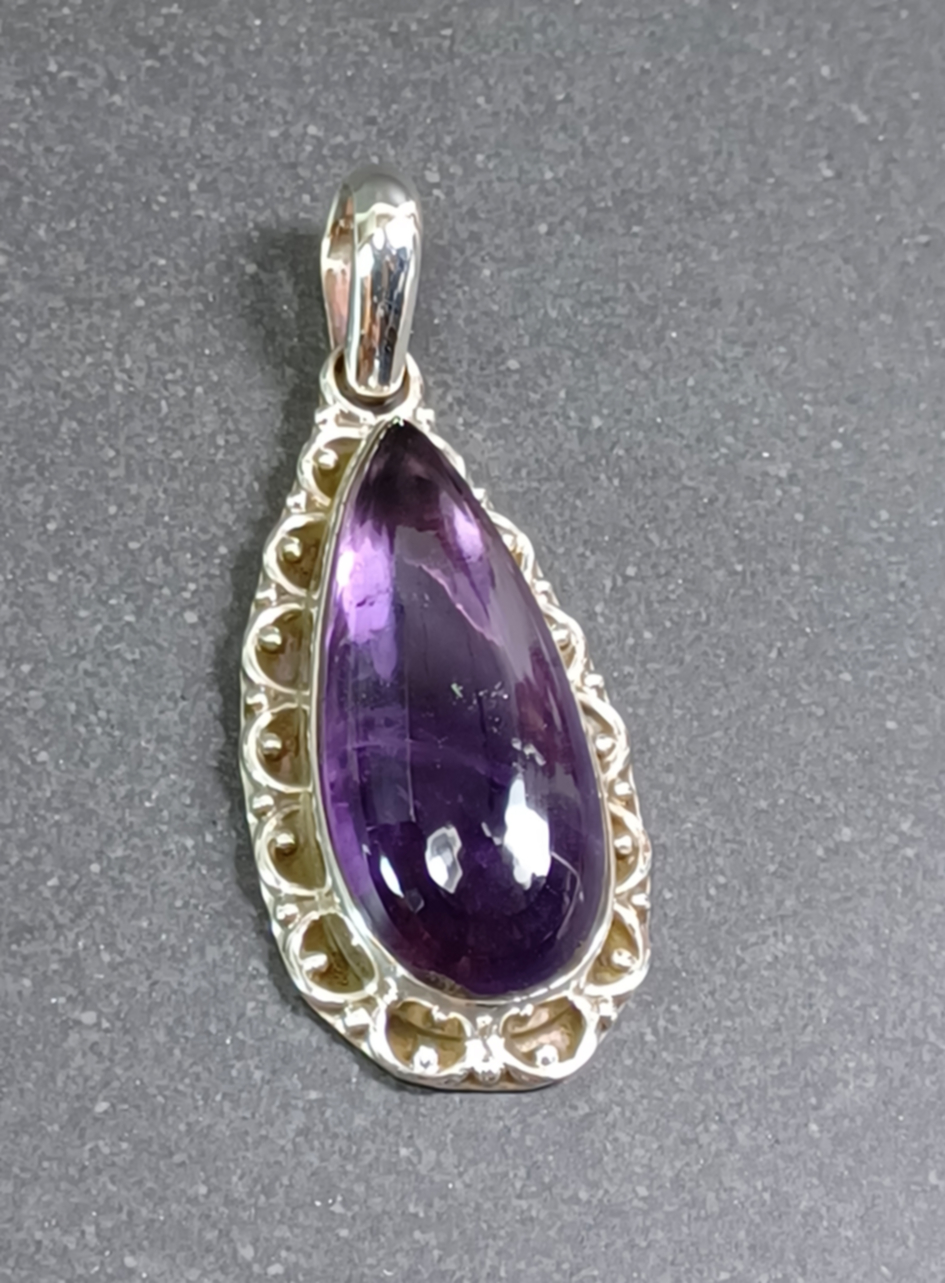 Cabochon Hänge i Äkta Silver - 3
