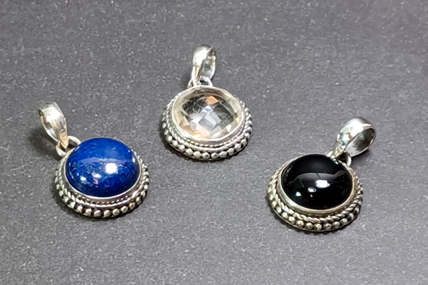 Cabochon Hänge i Äkta Silver