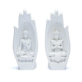 Namaste Mudra Hands with Buddhas white