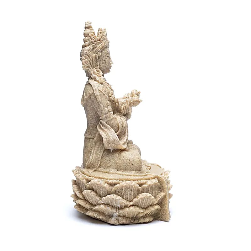 Buddha statue with dorje and bell sand colour 17 cm - 3