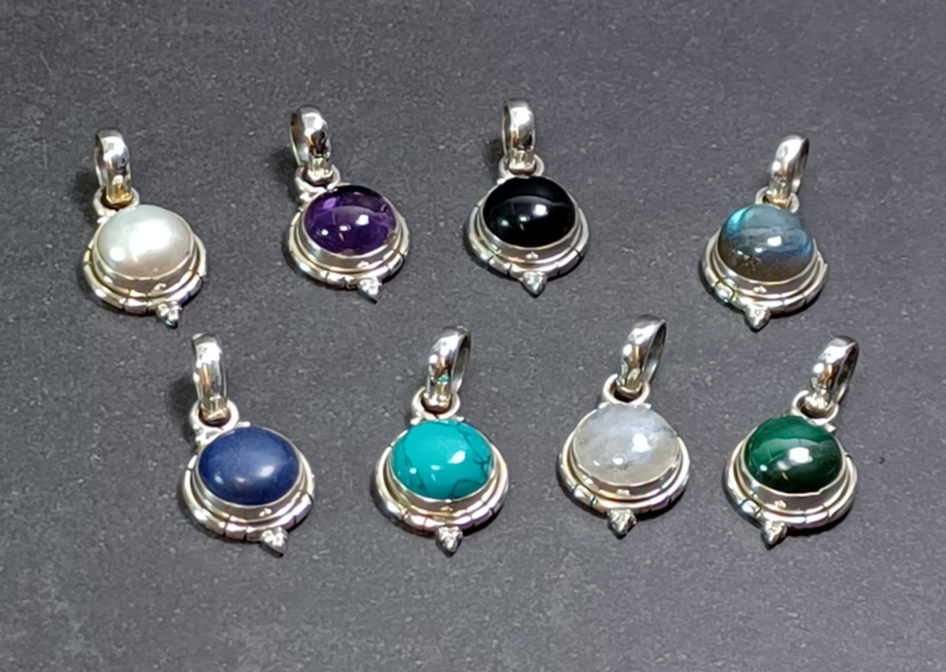 Cabochon Hänge i Äkta Silver