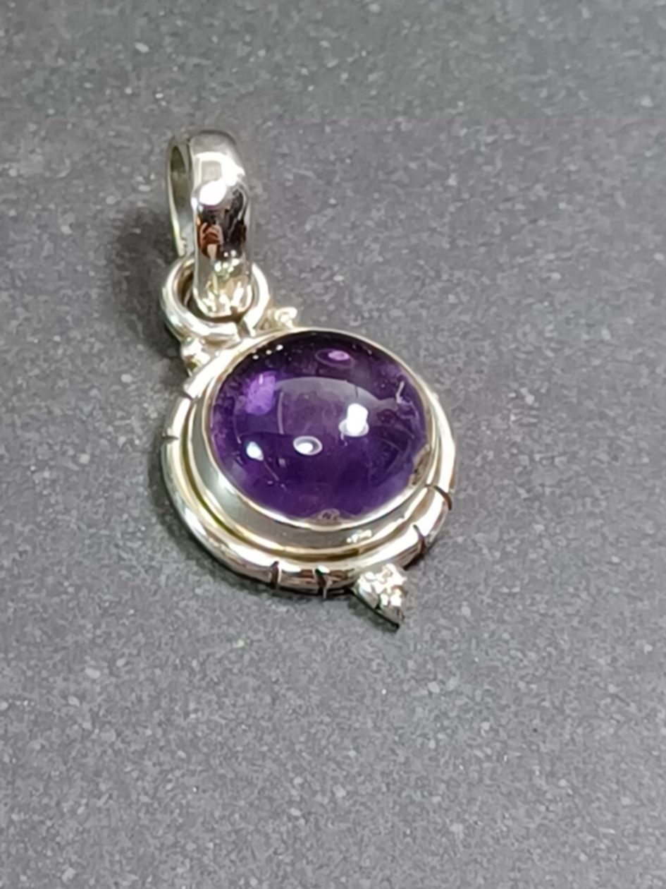 Cabochon Hänge i Äkta Silver - 3
