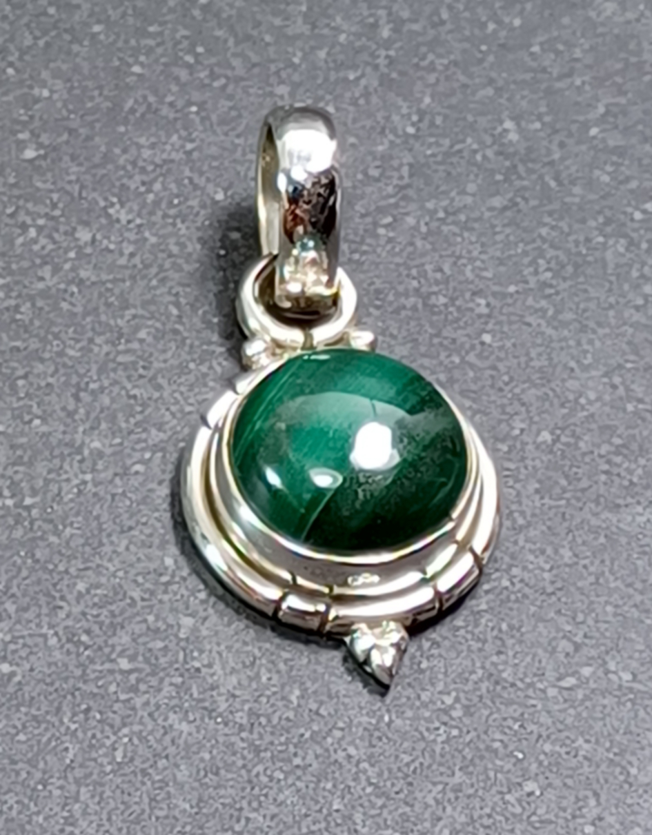 Cabochon Hänge i Äkta Silver - 9