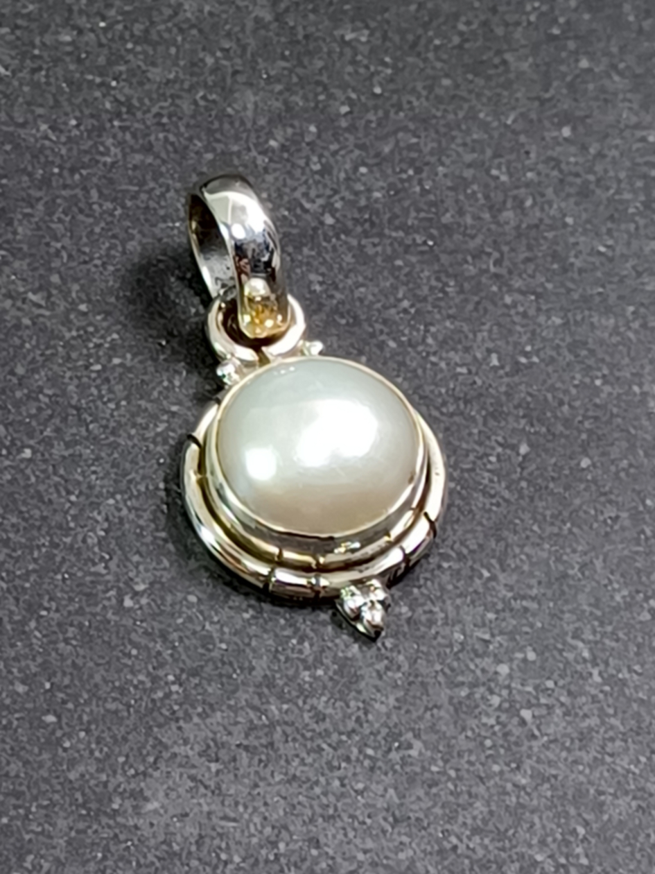 Cabochon Hänge i Äkta Silver - 2