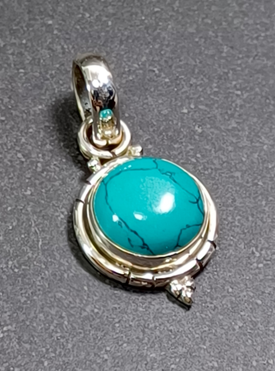 Cabochon Hänge i Äkta Silver - 6