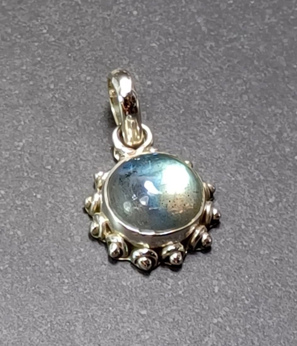 Cabochon Hänge i Äkta Silver - 10