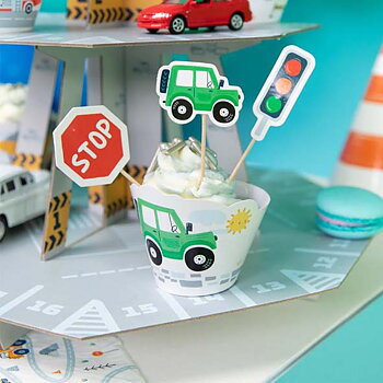 Cupcake wrappers - Bilar -1