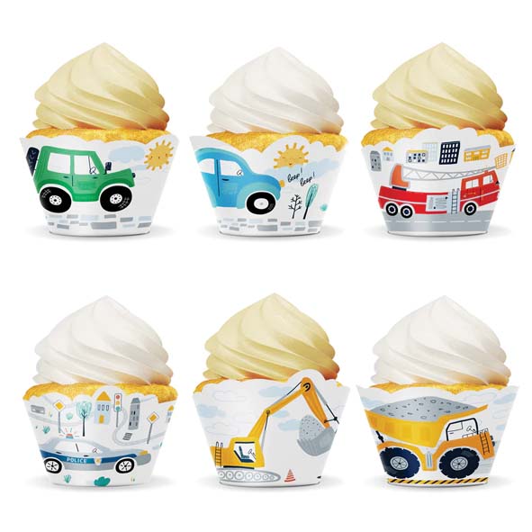 Cupcake wrappers - Bilar