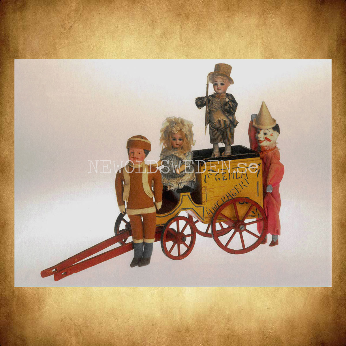 Leksaker från förr - Dockor Vagn Gemla Ångbageri - Vykort A5 - 2
