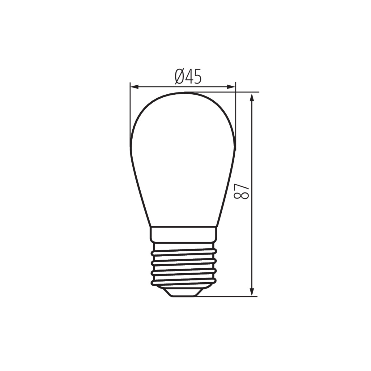 KANLUX LED ljuskälla E27 ST45 0,5W 2700K - 3