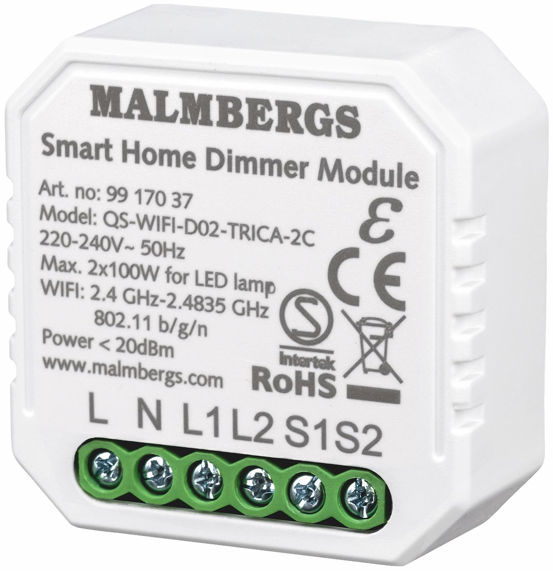 MALMBERGS WiFi Smart Dosdimmer 2-Kanal / Kron