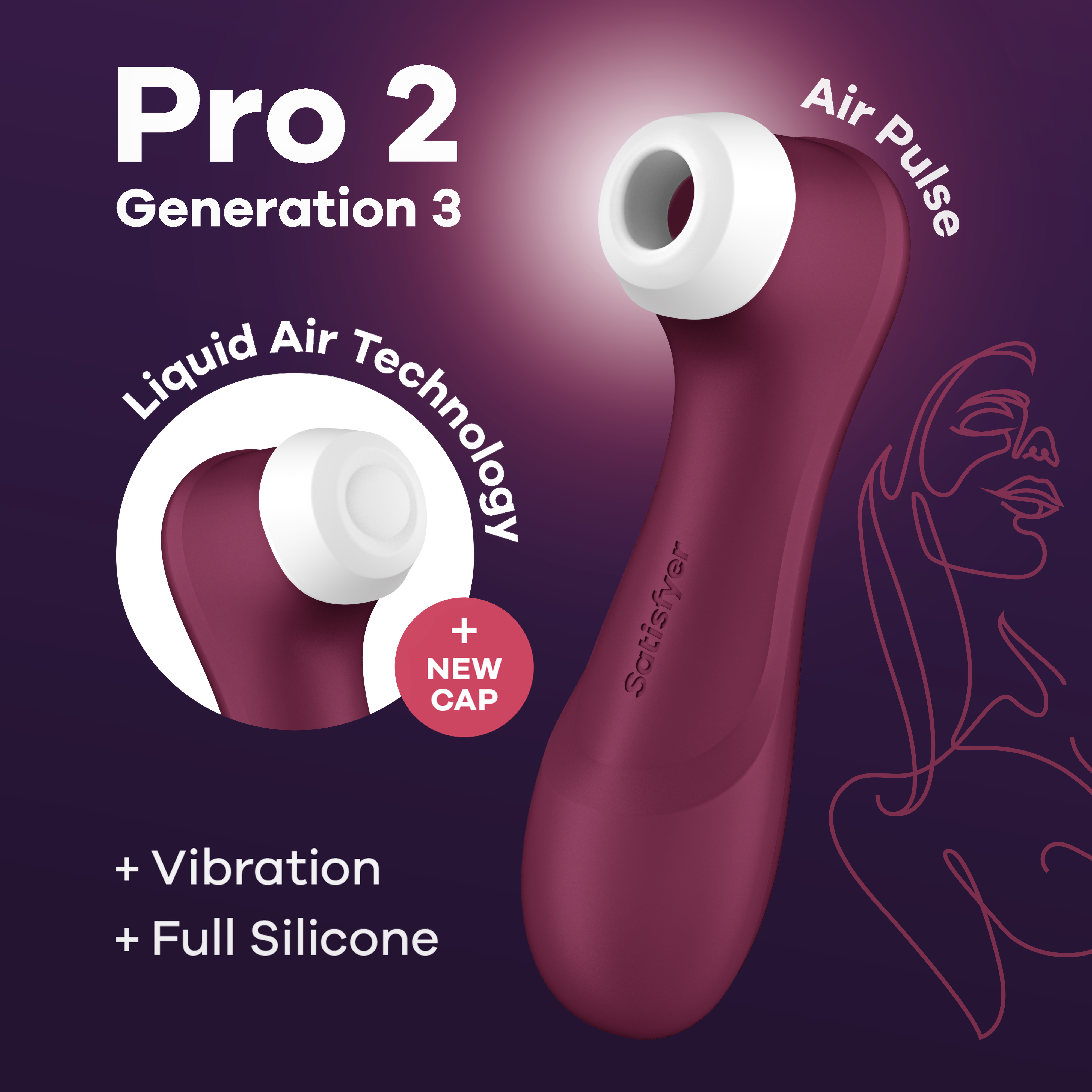 Satisfyer Pro 2 Generation 3 wine red - 2