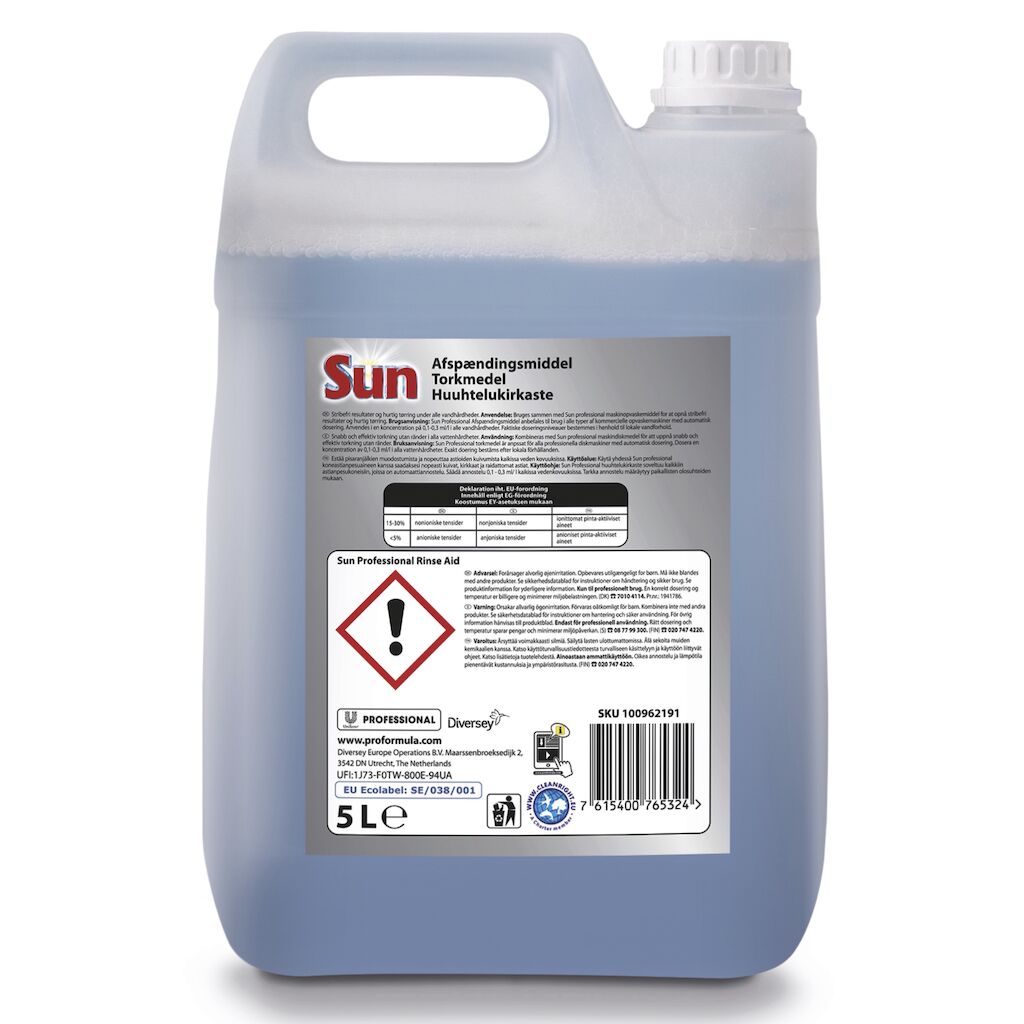Sun Pro Formula Rinse Aid 5L - 3