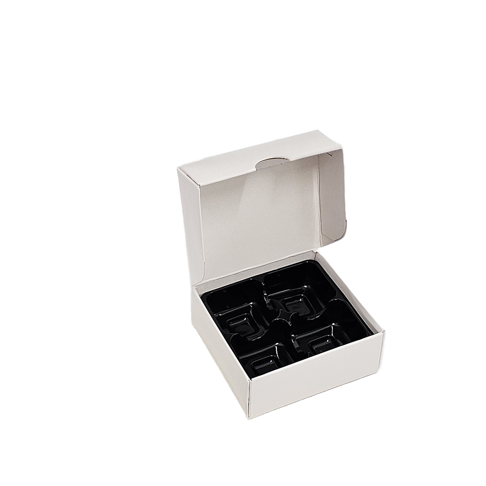 4-bitars pralinask budget, vit - 3